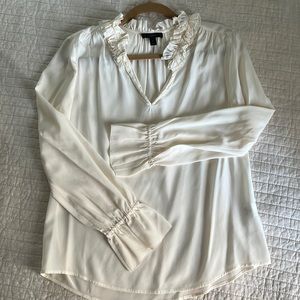 JCrew Silk Blouse Ruffled Collar